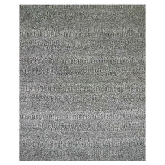 Modern and Contemporary Wool Hand Knotted Rug Grey No Border 12.2X15.2 -O079586