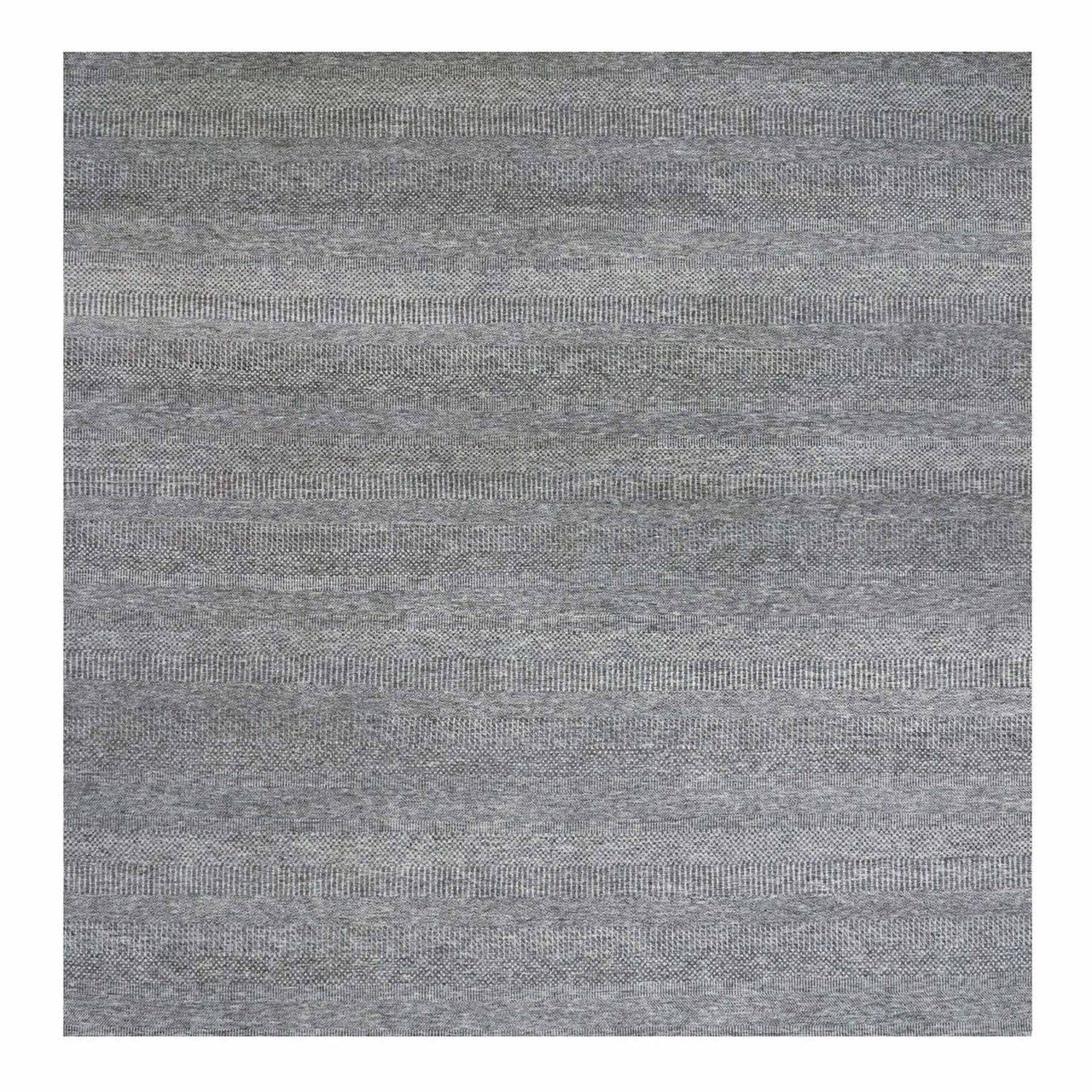 Modern and Contemporary Wool Hand Knotted Rug Grey No Border 12.0X12.2 -O079587