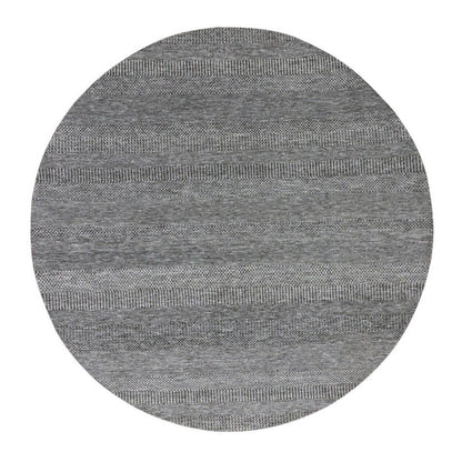 Modern and Contemporary Wool Hand Knotted Rug Grey No Border 7.10X7.10 -O079592