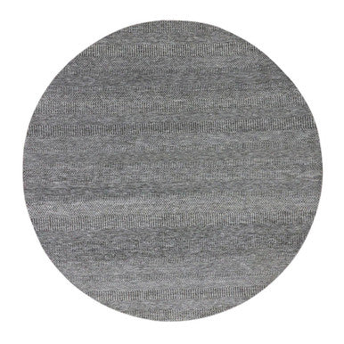 Modern and Contemporary Wool Hand Knotted Rug Grey No Border 7.10X7.10 -O079592