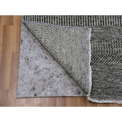 Modern and Contemporary Wool Hand Knotted Rug Grey No Border 6.0X9.1 -O079593