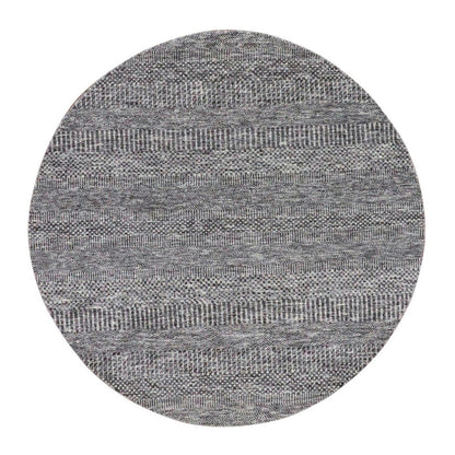 Modern and Contemporary Wool Hand Knotted Rug Grey No Border 4.10X4.10 -O079595