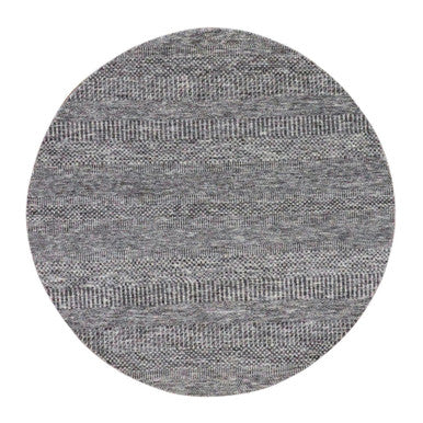 Modern and Contemporary Wool Hand Knotted Rug Grey No Border 4.10X4.10 -O079595
