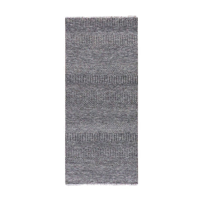 Modern and Contemporary Wool Hand Knotted Rug Grey No Border 2.8X6.2 -O079603