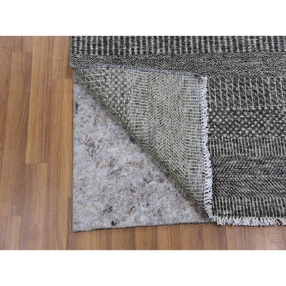 Modern and Contemporary Wool Hand Knotted Rug Grey No Border 2.8X6.2 -O079603