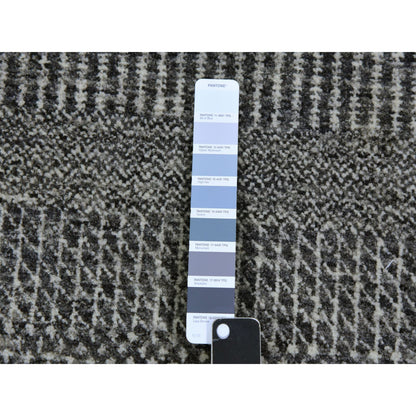 Modern and Contemporary Wool Hand Knotted Rug Grey No Border 2.8X6.2 -O079603