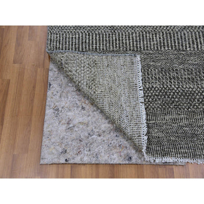 Modern and Contemporary Wool Hand Knotted Rug Grey No Border 3.1X5.0 -O079604