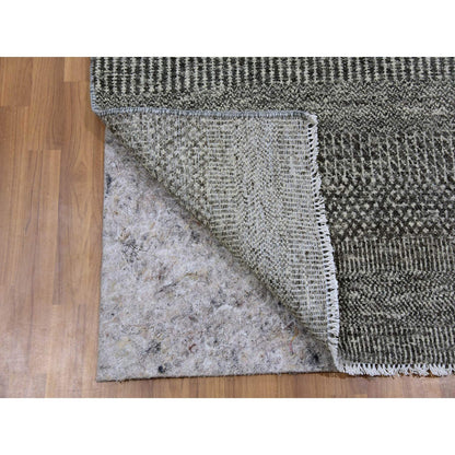 Modern and Contemporary Wool Hand Knotted Rug Grey No Border 3.0X5.0 -O079605