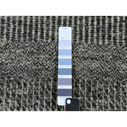 Modern and Contemporary Wool Hand Knotted Rug Grey No Border 3.0X5.0 -O079605