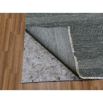 Modern and Contemporary Wool Hand Knotted Rug Grey No Border 8.11X12.0 -O079611