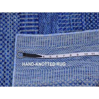 Modern and Contemporary Wool Hand Knotted Rug Blue No Border 2.0X3.1 -O079630