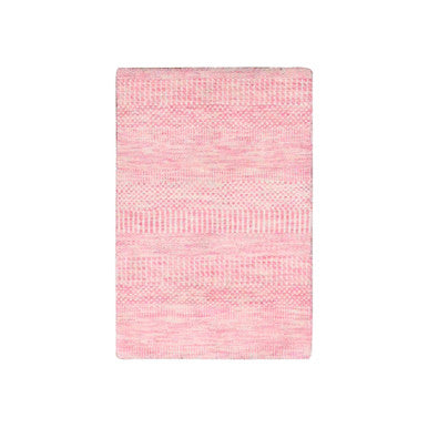 Modern and Contemporary Wool Hand Knotted Rug Ivory No Border 2.1X3.1 -O079633