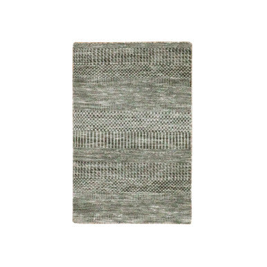 Modern and Contemporary Wool Hand Knotted Rug Grey No Border 1.11X3.1 -O079634
