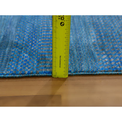 Modern and Contemporary Wool Hand Knotted Rug Blue No Border 2.1X3.1 -O079636