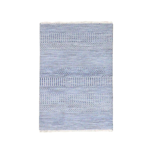 Modern and Contemporary Wool Hand Knotted Rug Grey No Border 2.1X3.3 -O079637