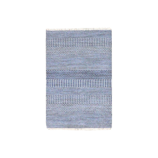 Modern and Contemporary Wool Hand Knotted Rug Grey No Border 2.1X3.3 -O079642