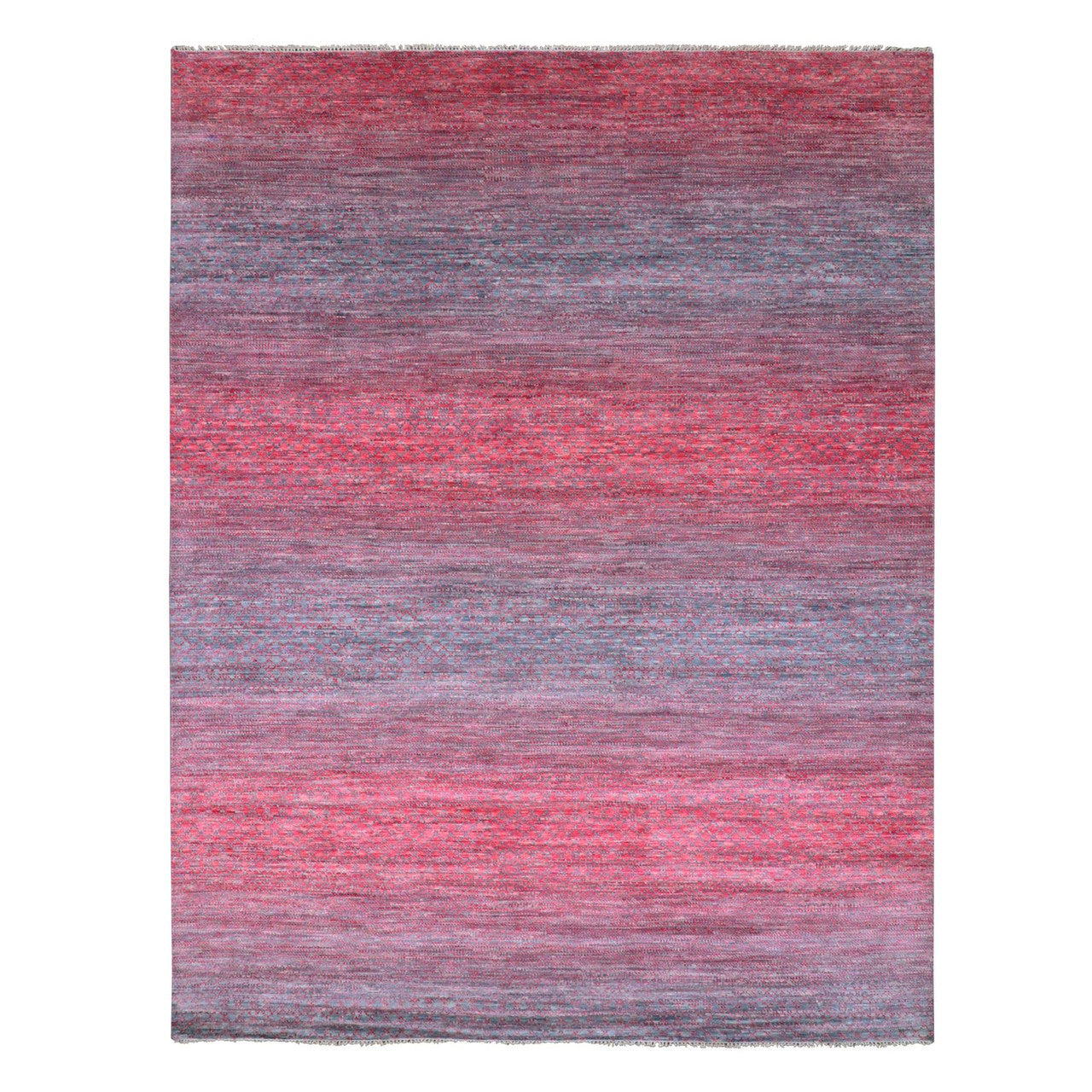 Red 9'4" x 12'2" Modern and Contemporary Hand knotted Wool Rug - Sku: O079645