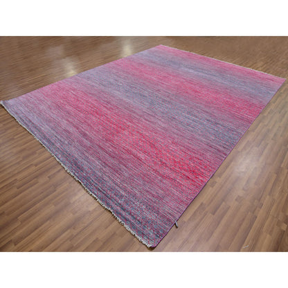 Modern and Contemporary Wool Hand Knotted Rug Red No Border 9.4X12.2 -O079645