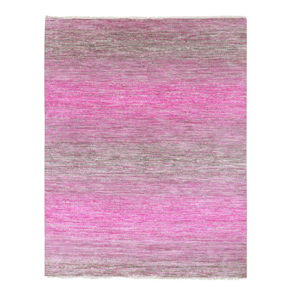 Modern and Contemporary Wool Hand Knotted Rug Pink No Border 7.10X10.1 -O079650
