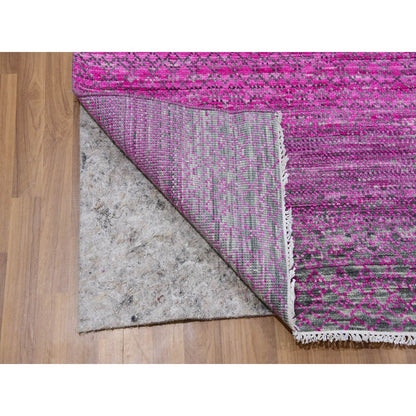 Modern and Contemporary Wool Hand Knotted Rug Pink No Border 7.10X10.1 -O079650
