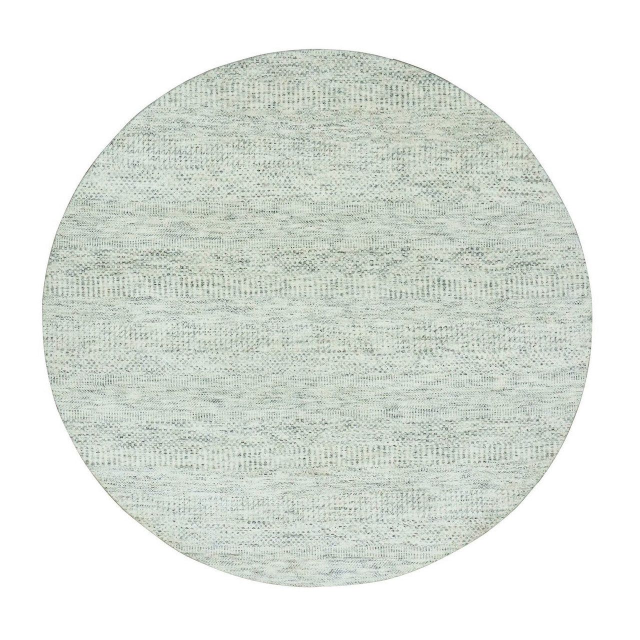 Gray 6'0" x 6'0" Modern and Contemporary Hand knotted Wool Rug - Sku: O079654