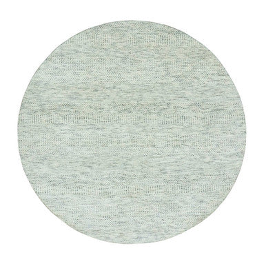 Modern and Contemporary Wool Hand Knotted Rug Grey No Border 6.0X6.0 -O079654