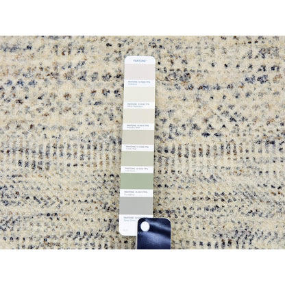 Modern and Contemporary Wool Hand Knotted Rug Grey No Border 6.0X6.0 -O079654