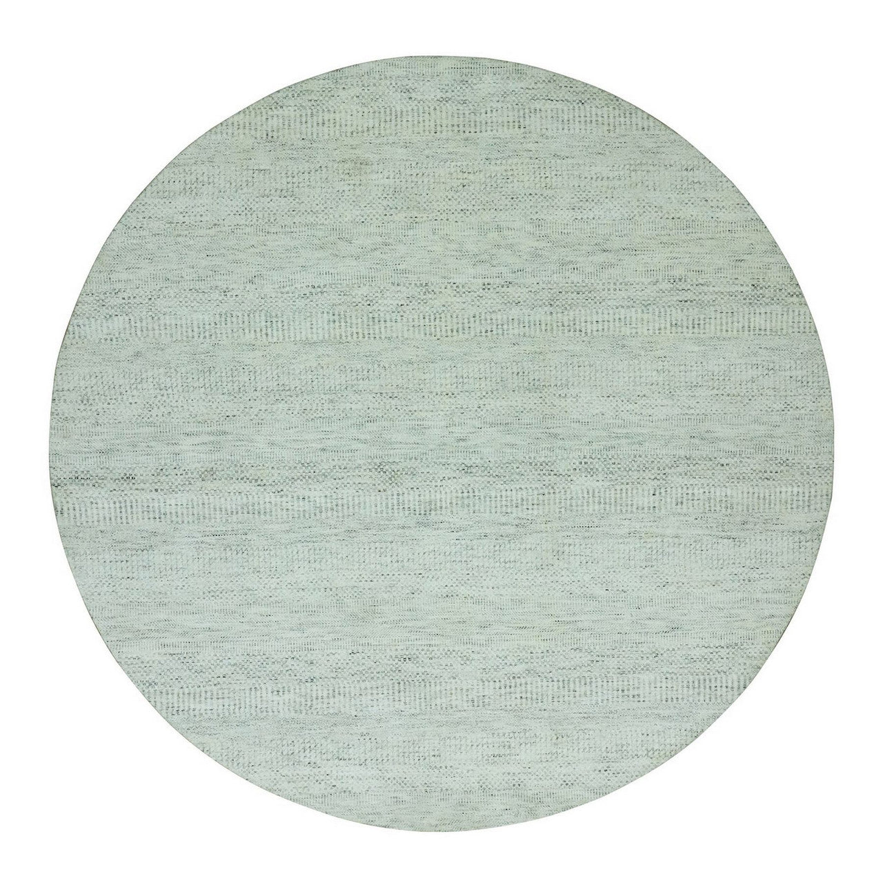 Modern and Contemporary Wool Hand Knotted Rug Grey No Border 8.0X8.0 -O079655