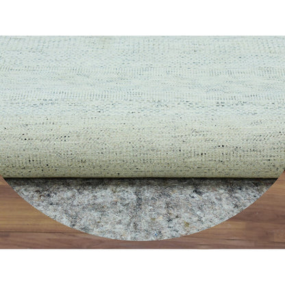 Modern and Contemporary Wool Hand Knotted Rug Grey No Border 8.0X8.0 -O079655