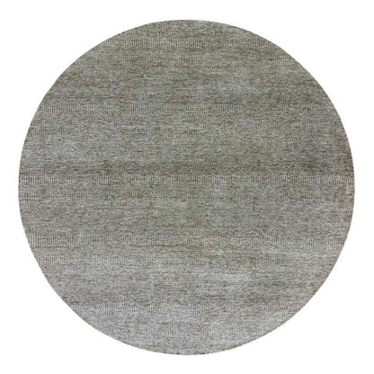 Modern and Contemporary Wool Hand Knotted Rug Grey No Border 10.0X10.0 -O079659