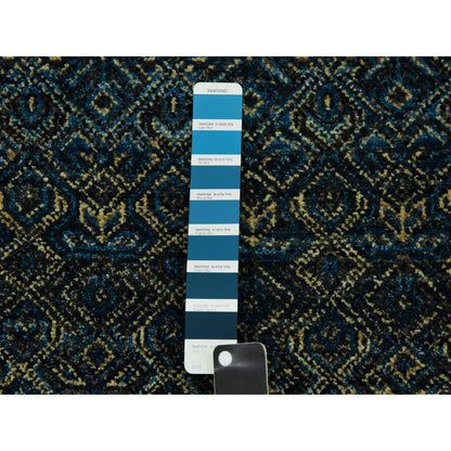 Modern and Contemporary Wool Hand Knotted Rug Blue No Border 2.8X6.0 -O079662