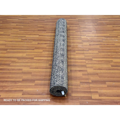 Modern and Contemporary Wool Hand Knotted Rug Grey No Border 5.0X7.1 -O079664