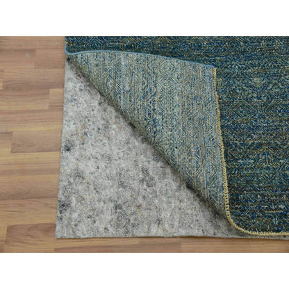 Modern and Contemporary Wool Hand Knotted Rug Green No Border 2.6X10.1 -O079671