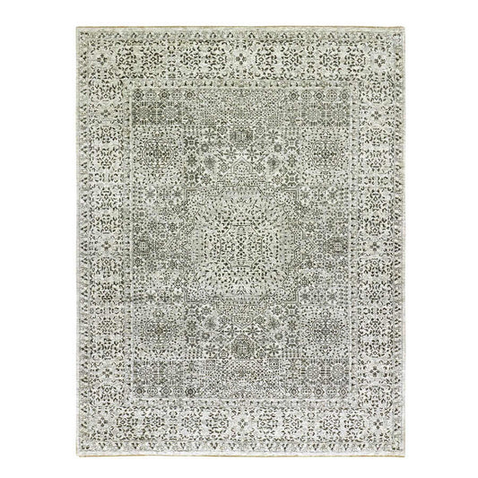 Mamluk Wool Hand Knotted Rug Ivory Ivory 9.1X12.0 -O079679