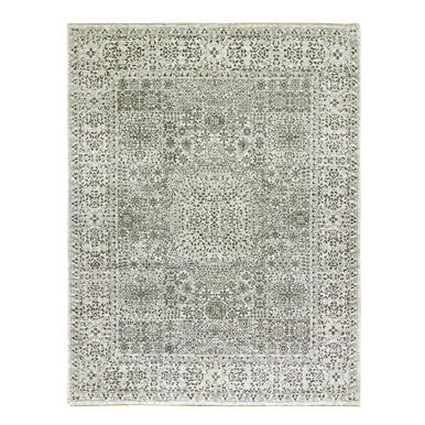 Mamluk Wool Hand Knotted Rug Ivory Ivory 9.1X12.0 -O079679