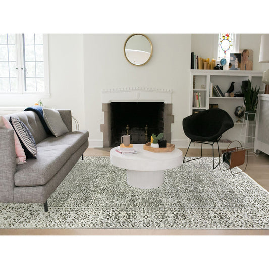 Mamluk Wool Hand Knotted Rug Ivory Ivory 9.1X12.0 -O079679