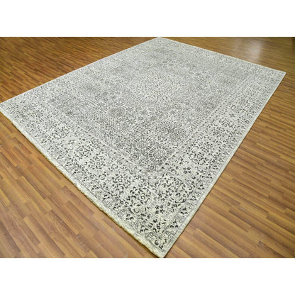 Mamluk Wool Hand Knotted Rug Ivory Ivory 9.1X12.0 -O079679