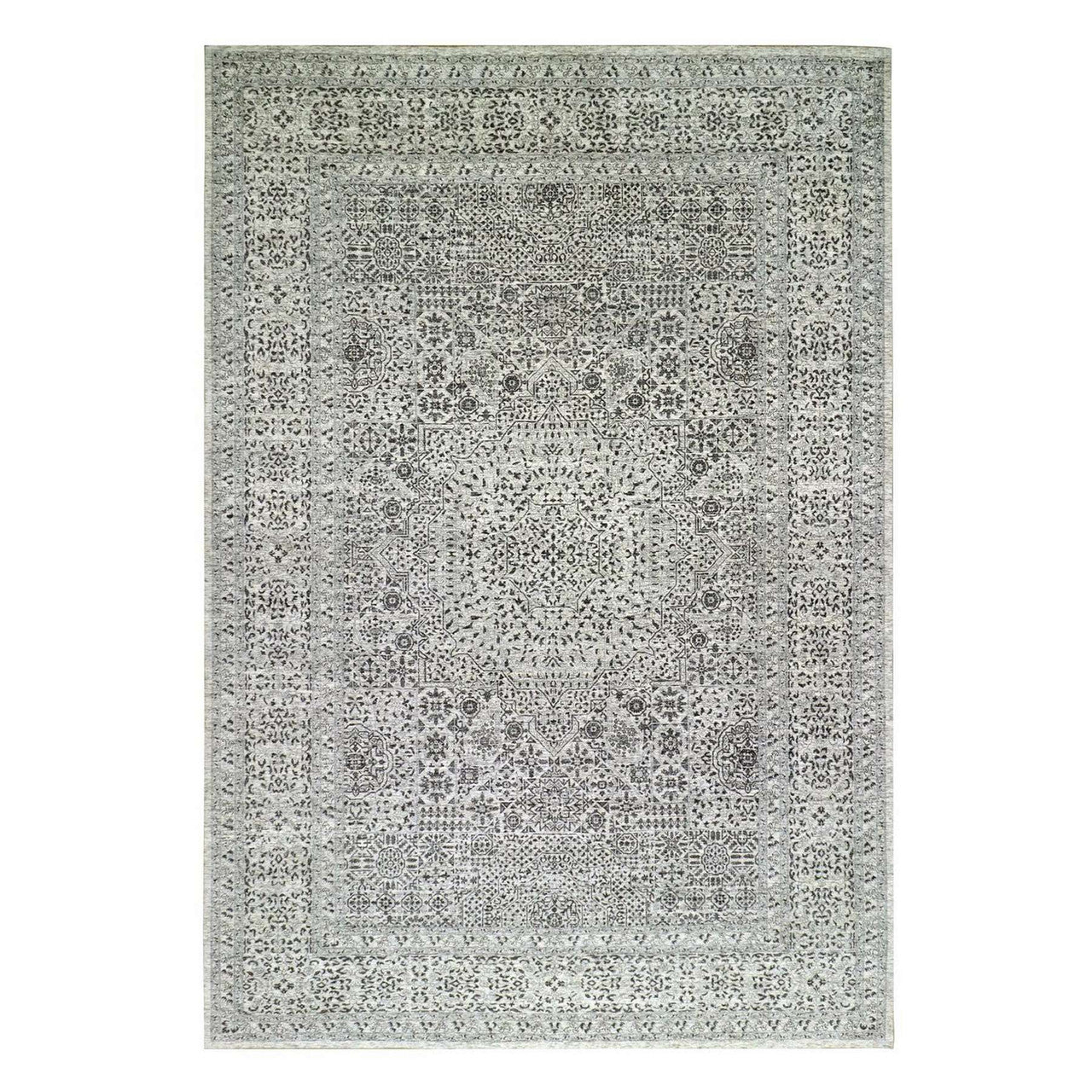 Ivory 12'0" x 17'10" Mamluk Hand knotted Wool Rug - Sku: O079680