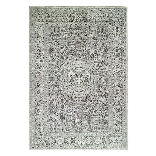 Mamluk Wool Hand Knotted Rug Ivory Ivory 12.0X17.10 -O079680