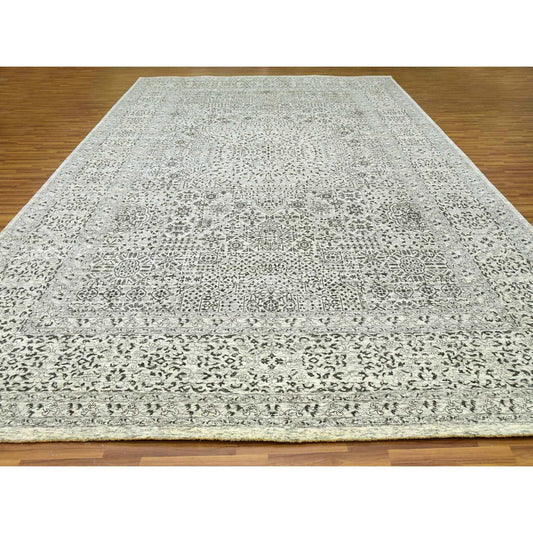 Mamluk Wool Hand Knotted Rug Ivory Ivory 12.0X17.10 -O079680