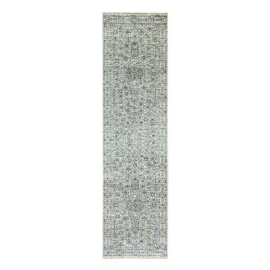 Mamluk Wool Hand Knotted Rug Ivory Ivory 2.8X10.0 -O079684