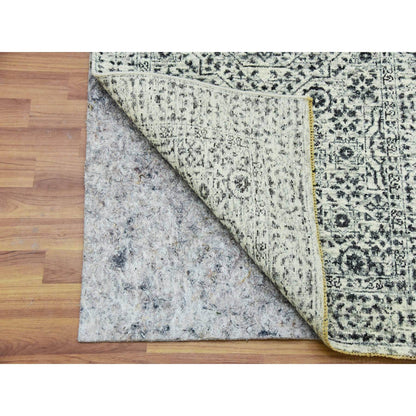 Mamluk Wool Hand Knotted Rug Ivory Ivory 2.8X10.0 -O079685