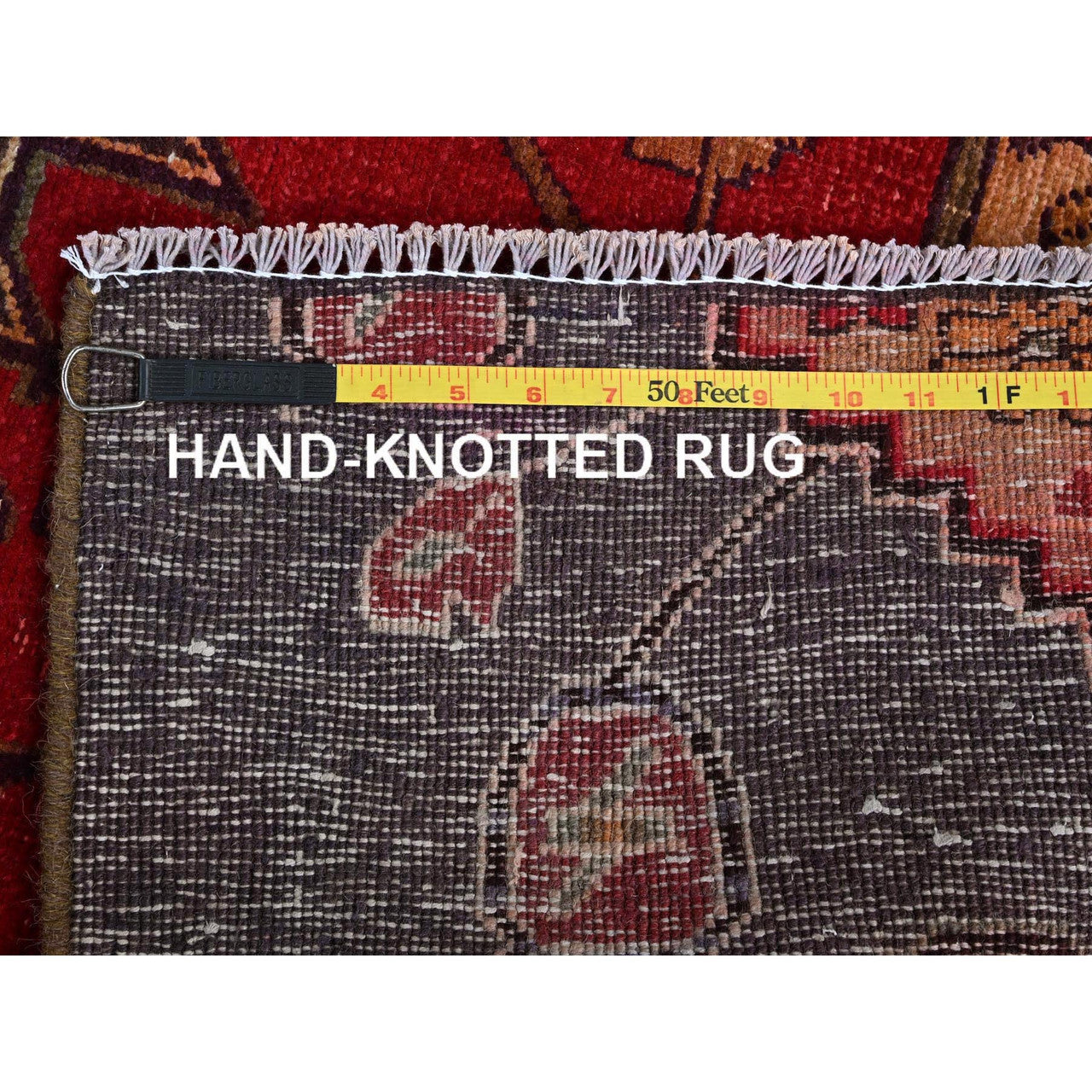 Overdyed & Vintage Wool Hand Knotted Rug Grey 2.8x7.10 -O0796