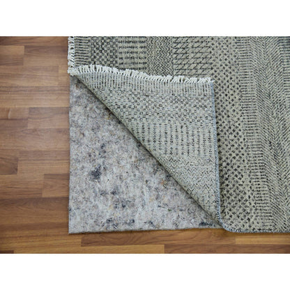 Modern and Contemporary Wool Hand Knotted Rug Grey No Border 2.5X27.11 -O079700