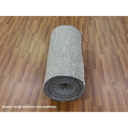 Modern and Contemporary Wool Hand Knotted Rug Grey No Border 2.5X27.11 -O079700