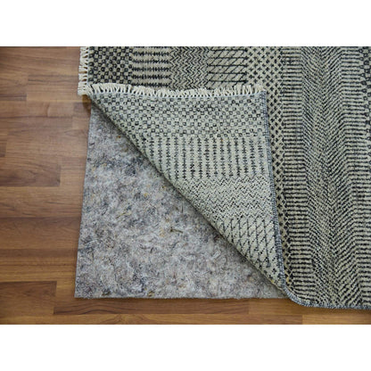 Modern and Contemporary Wool Hand Knotted Rug Grey No Border 2.7X26.3 -O079701