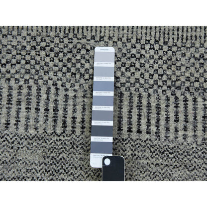 Modern and Contemporary Wool Hand Knotted Rug Grey No Border 2.7X22.1 -O079702