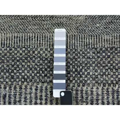 Modern and Contemporary Wool Hand Knotted Rug Grey No Border 2.6X9.11 -O079705