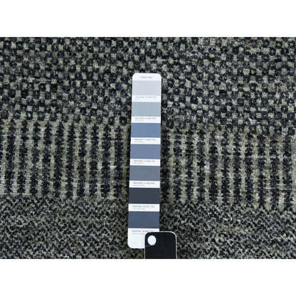 Modern and Contemporary Wool Hand Knotted Rug Grey No Border 2.6X9.11 -O079706