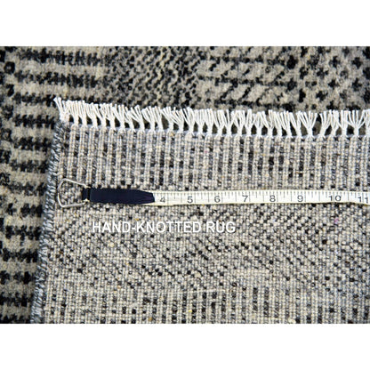 Modern and Contemporary Wool Hand Knotted Rug Grey No Border 2.0X3.2 -O079709